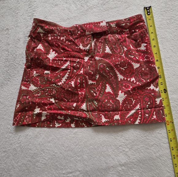 2000s Retro J. Crew Paisley Skirt Womens Size 4 Academia Mini Boho Preppy - Picture 2 of 4